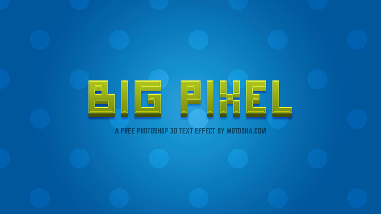 Download Big Pixel Free Photoshop 3d Text Effect Photo 5593 Motosha Free Stock Photos