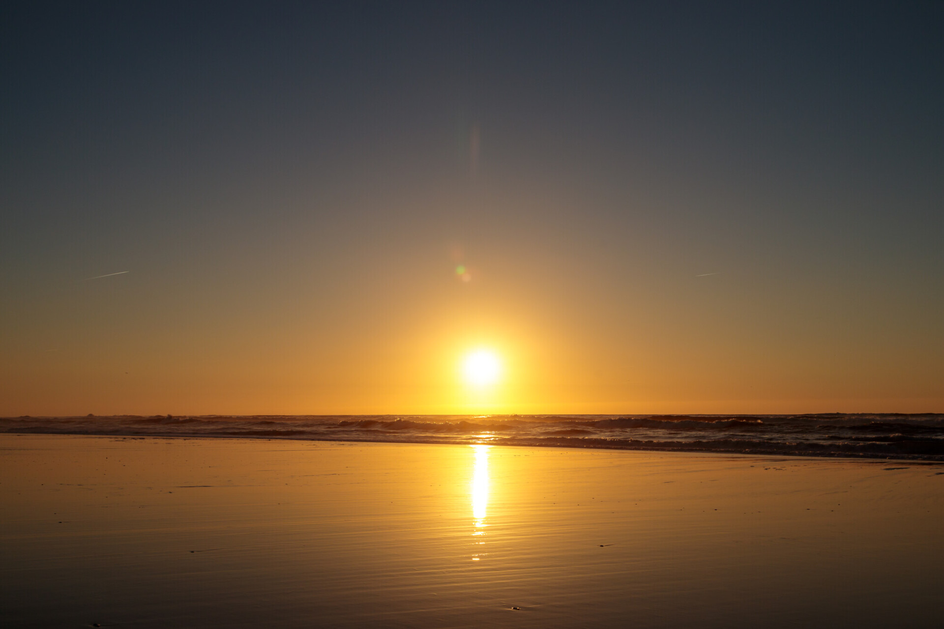 Sunset at the atlantic ocean in Portugal, Nazare - Photo #9459 ...