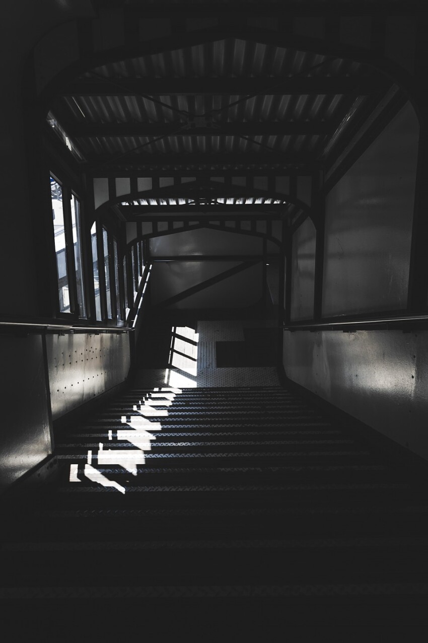 stairs down monorailstation - Photo #1125 - motosha | Free Stock Photos