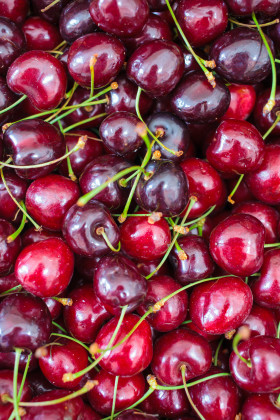 Stock Image: cherries background