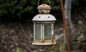 Stock Image: old rusty lantern