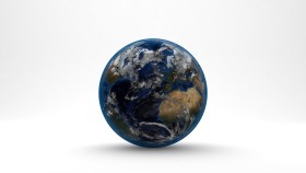 Stock Image: planet earth white background