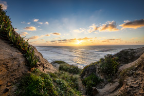 Stock Image: Praia do Seixo Sunset - Seascape Panorama