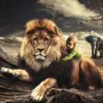 little boy and his lion little boy and his lion
