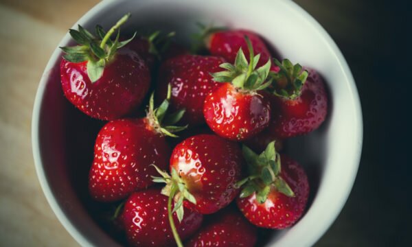 bowl of strawberries bowl of strawberries