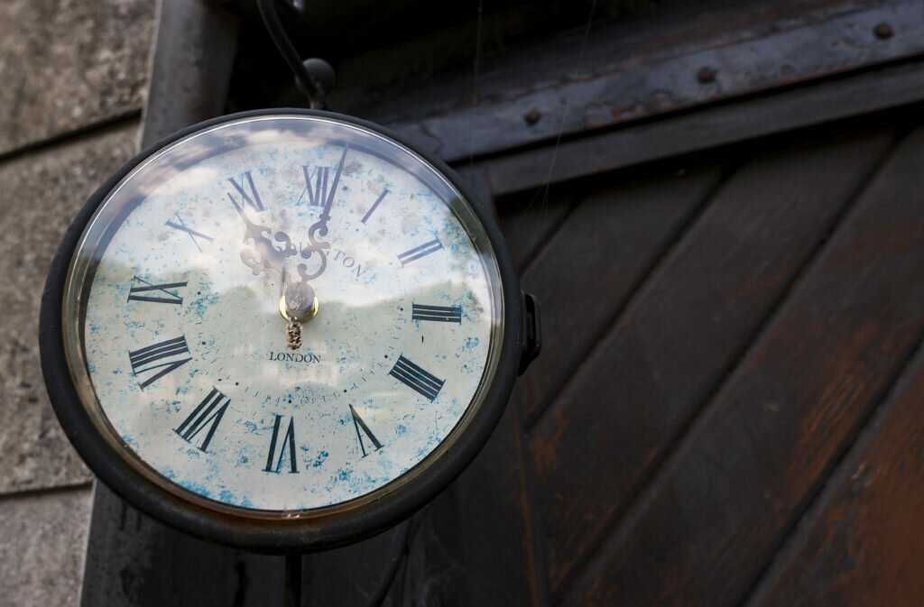 clock on house wall