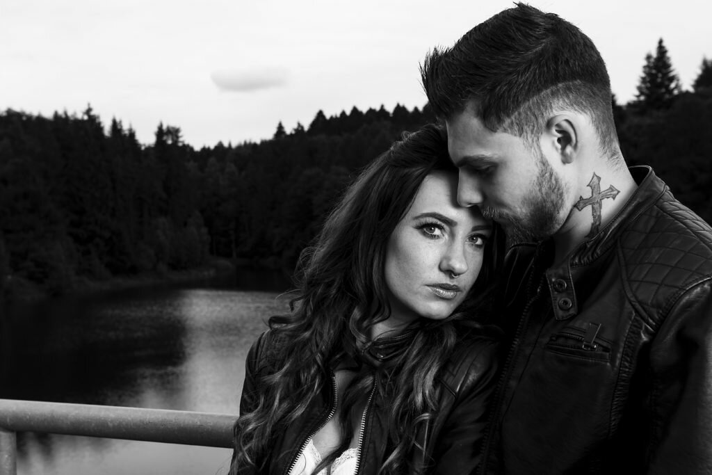couple at a lake
