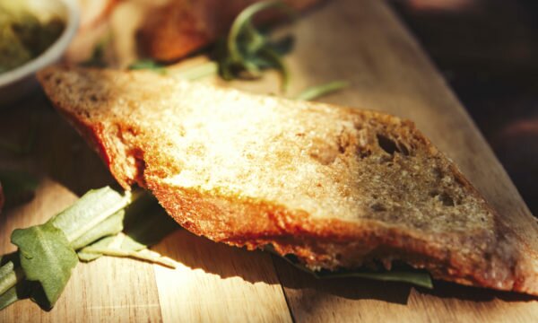 garlic baguette slice garlic baguette slice