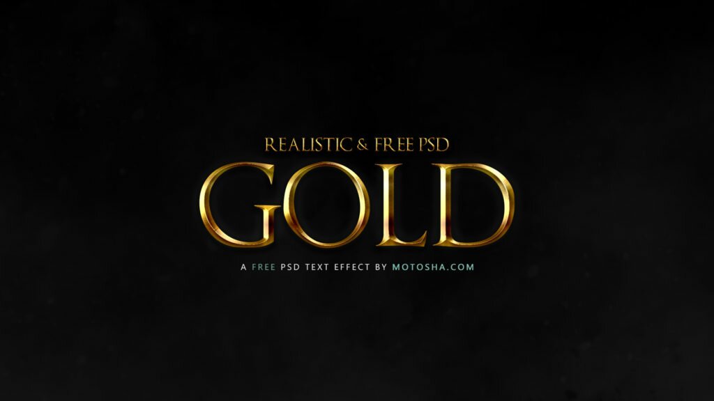gold text effect