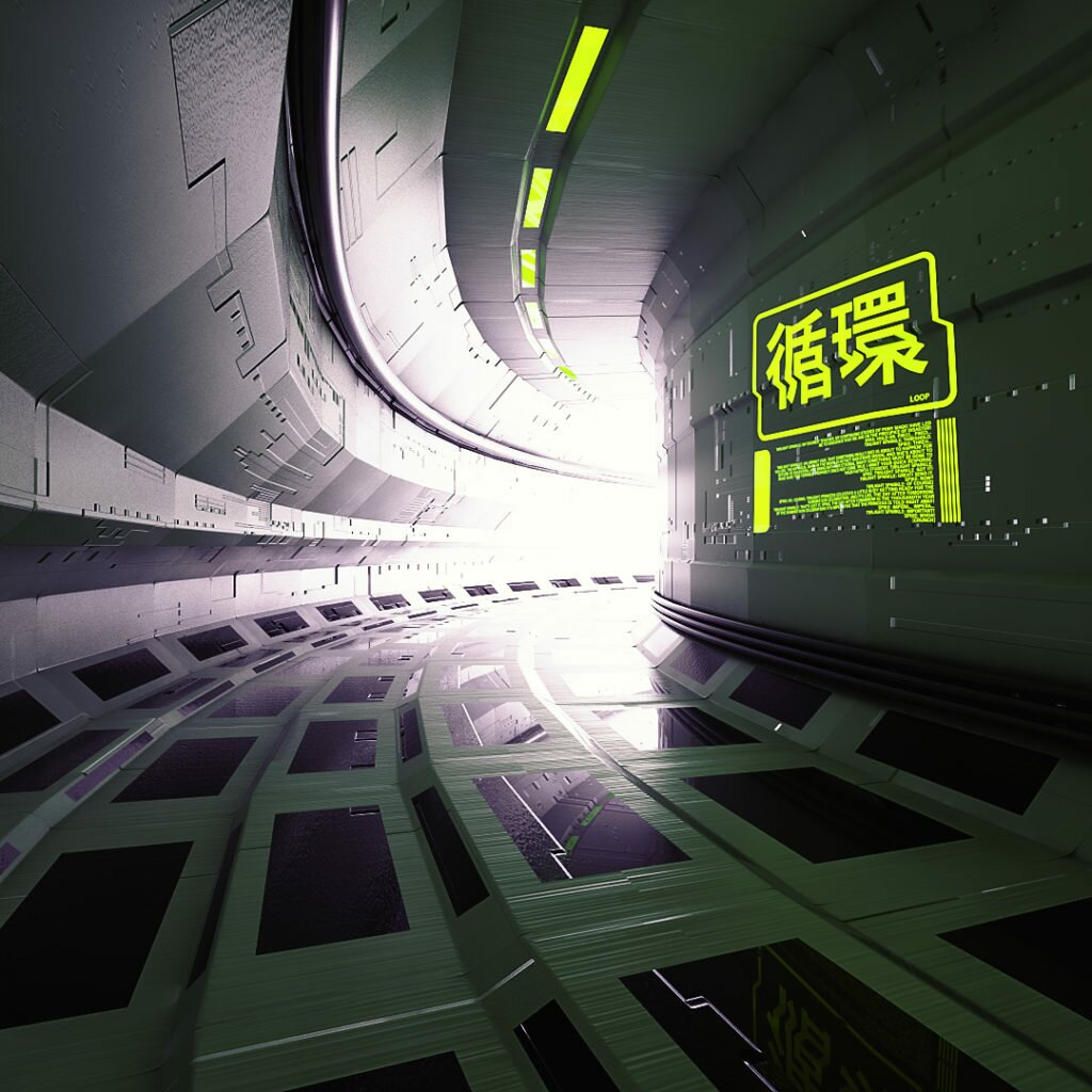 koridor of a futuristic space station