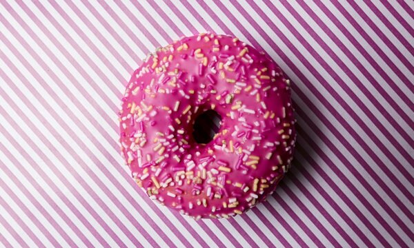 pink frosting donut pink frosting donut