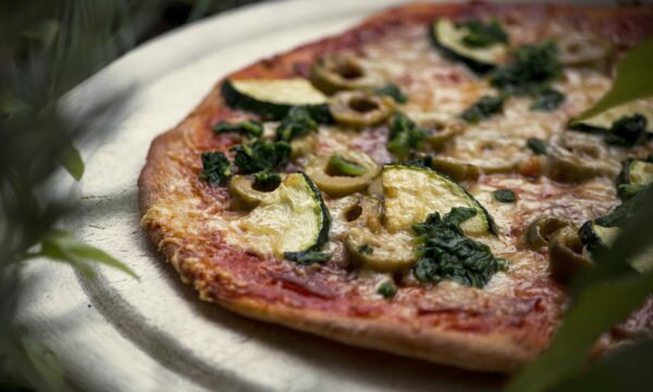 pizza zucchini spinach olives 02 pizza zucchini spinach olives 02