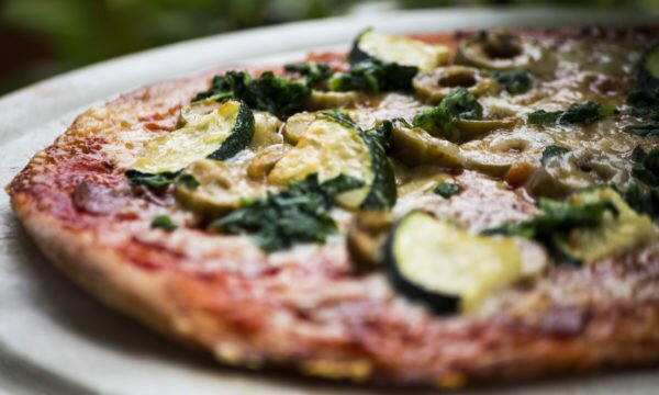 pizza zucchini spinach olives pizza zucchini spinach olives