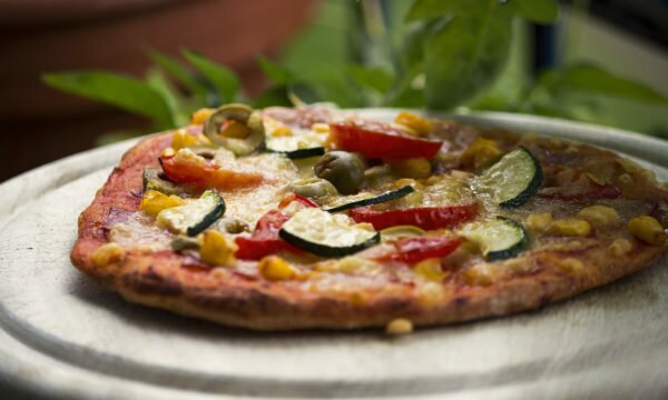 pizza zucchini spinach olives corn tomatoes pizza zucchini spinach olives corn tomatoes
